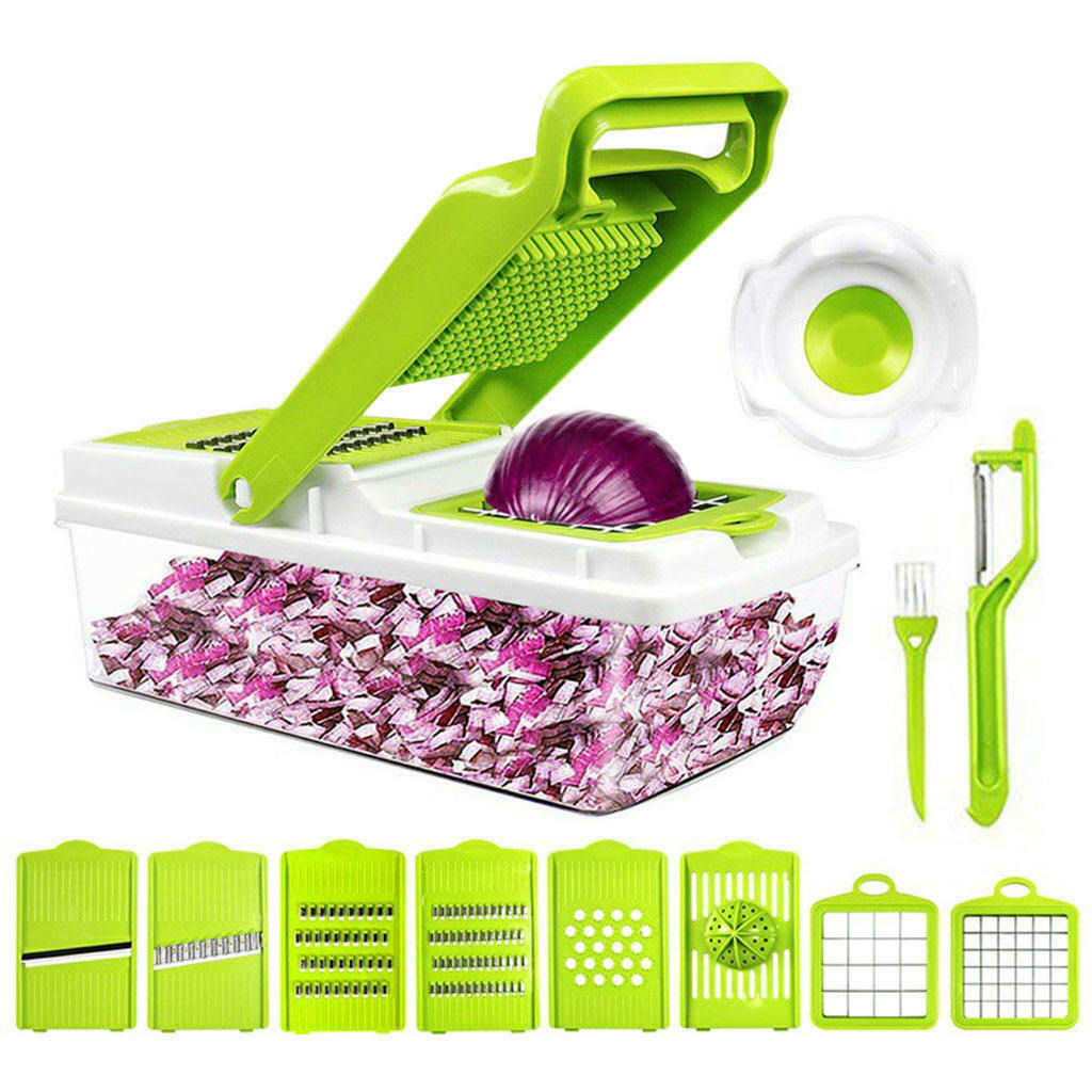 Multifunction Vegetable Chopper Recipe Grater Heavy Duty Veggie Slicer Dicer