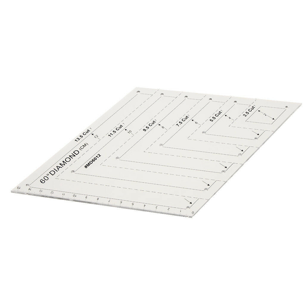 60 Degree Diamond Rhombus Quilting Ruler Quilting Tools Patchwork Template