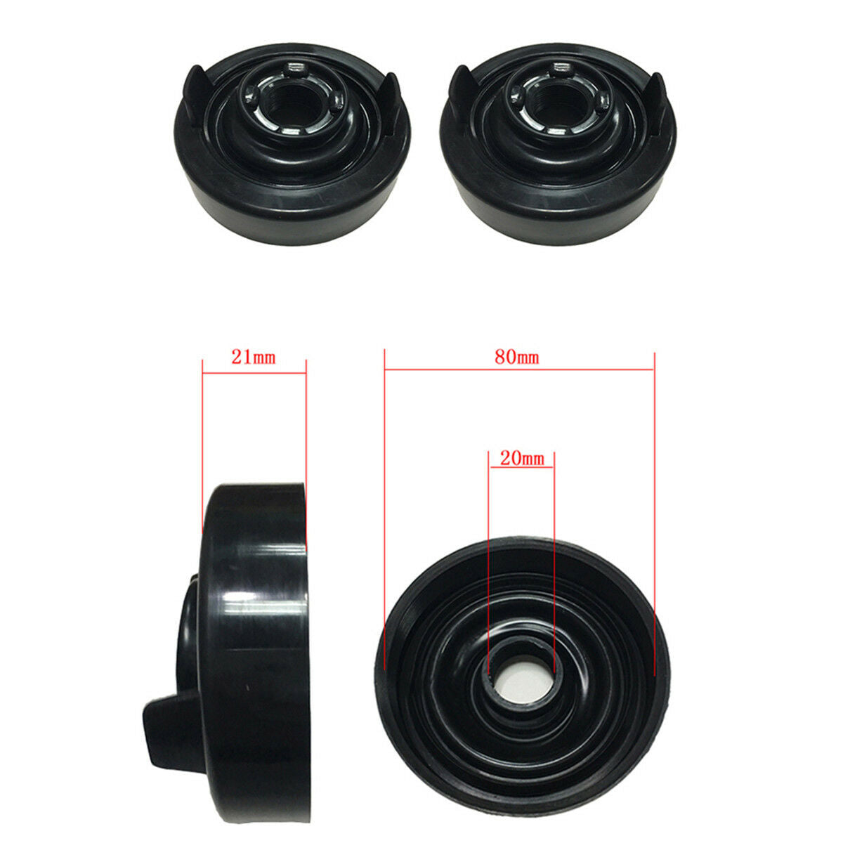 1 Pair 80mm Headlight Soft Rubber Protect Cap For Block Water / Particles/ Dust