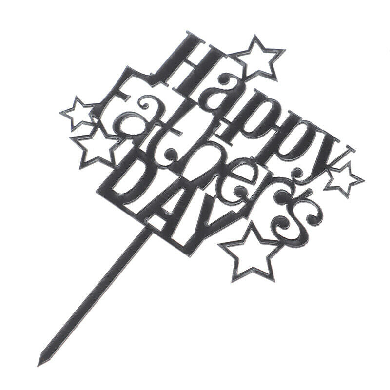 Happy Father's Day Acrylic Cake Topper Star Dad Birthday Cupcake Topp.l8