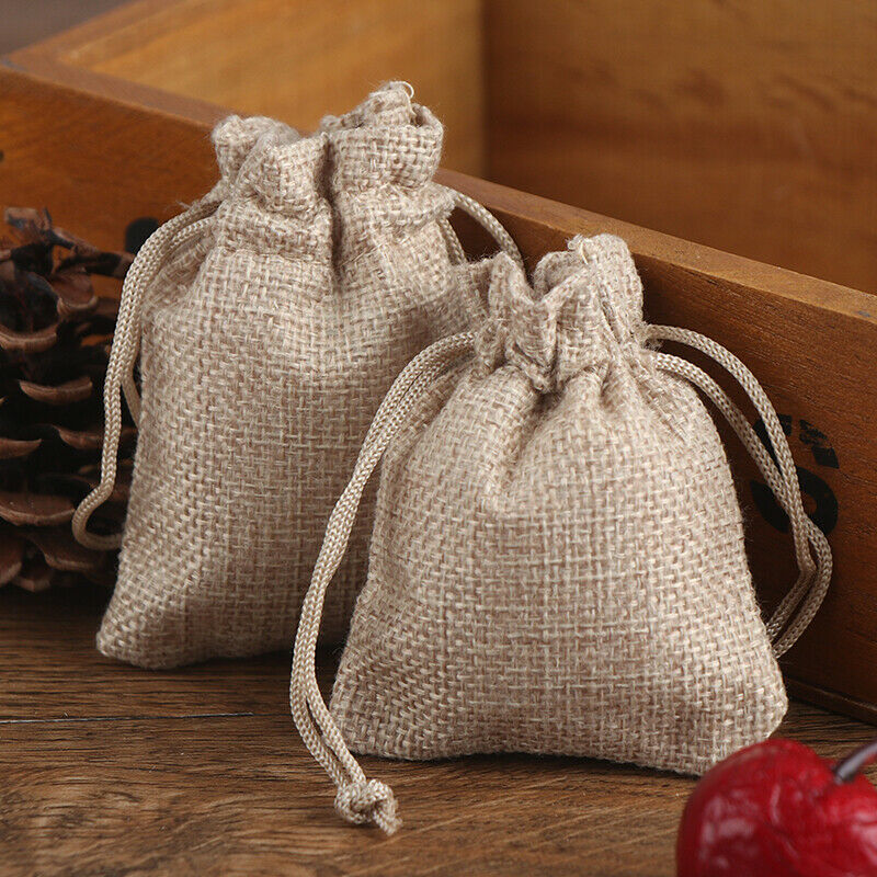 50x Bag Bag Jewelry Bag Jute Velours Cord Bag Small DD