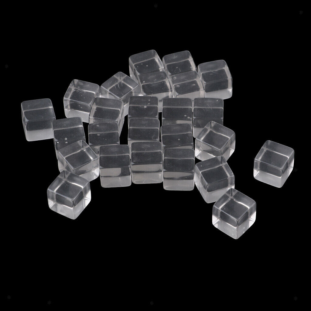 Acrylic Six Sided Dice 16mm for Dungeons Dragons MTG DND Dice Game Clear