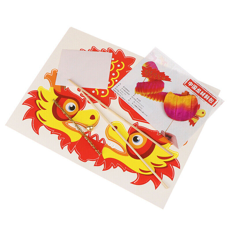 Chinese dragon art paper tumbling magic woven folk kids DIY christmas toys.l8
