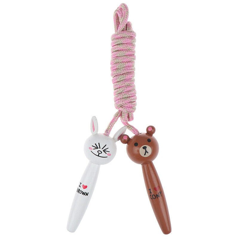 1Pc 2M Kids Jump Ropes Wood Handle Sport Bodybuilding Fitness Skipping Ro.l8