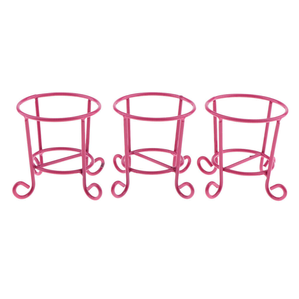 3pcs Lovely Cute Makeup Sponge Blender Powder Puff Holder Stand Rack Red