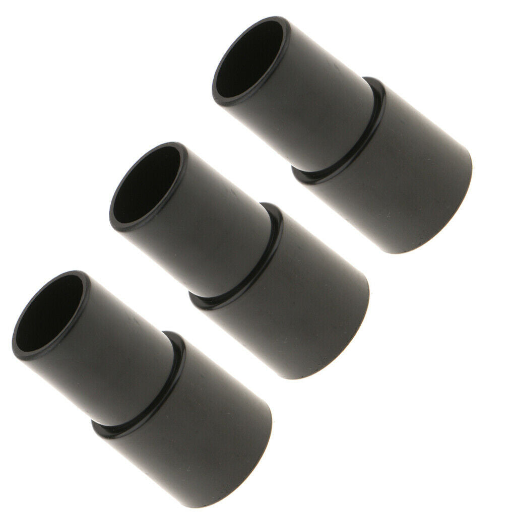 3Pcs Plastic Vacuum Cleaner Brush Hose Adapter Connector 32mm-35mm Black