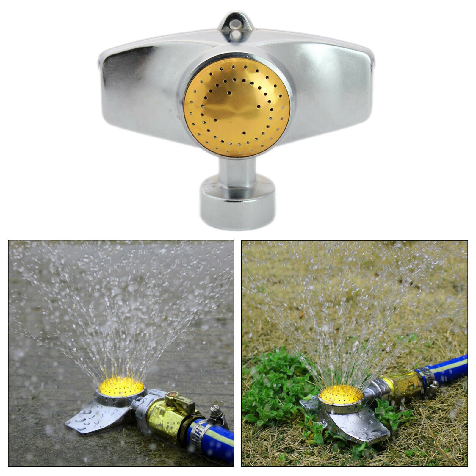 Metal 360 Degree Sprinkler for Lawn Watering Gentle Water Flow Easy Use