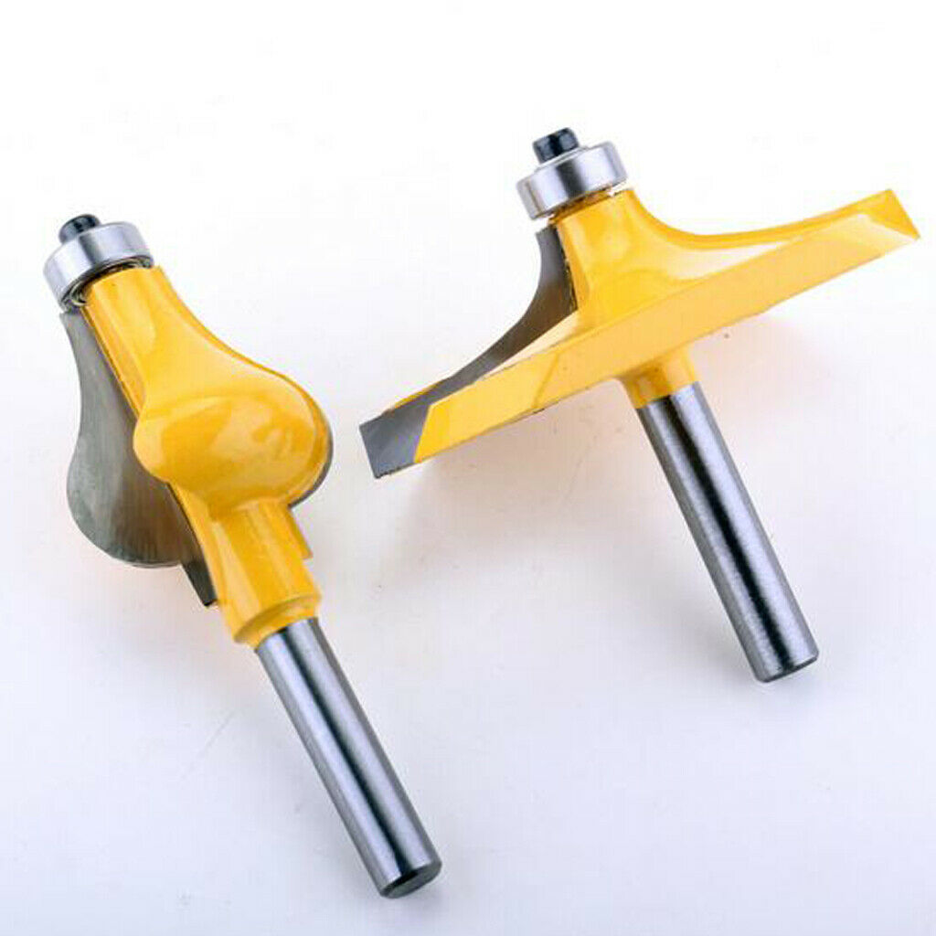 2 x 8mm Shank Carbide Handrail Router Bit Power Tools for Floor/Table/Doors