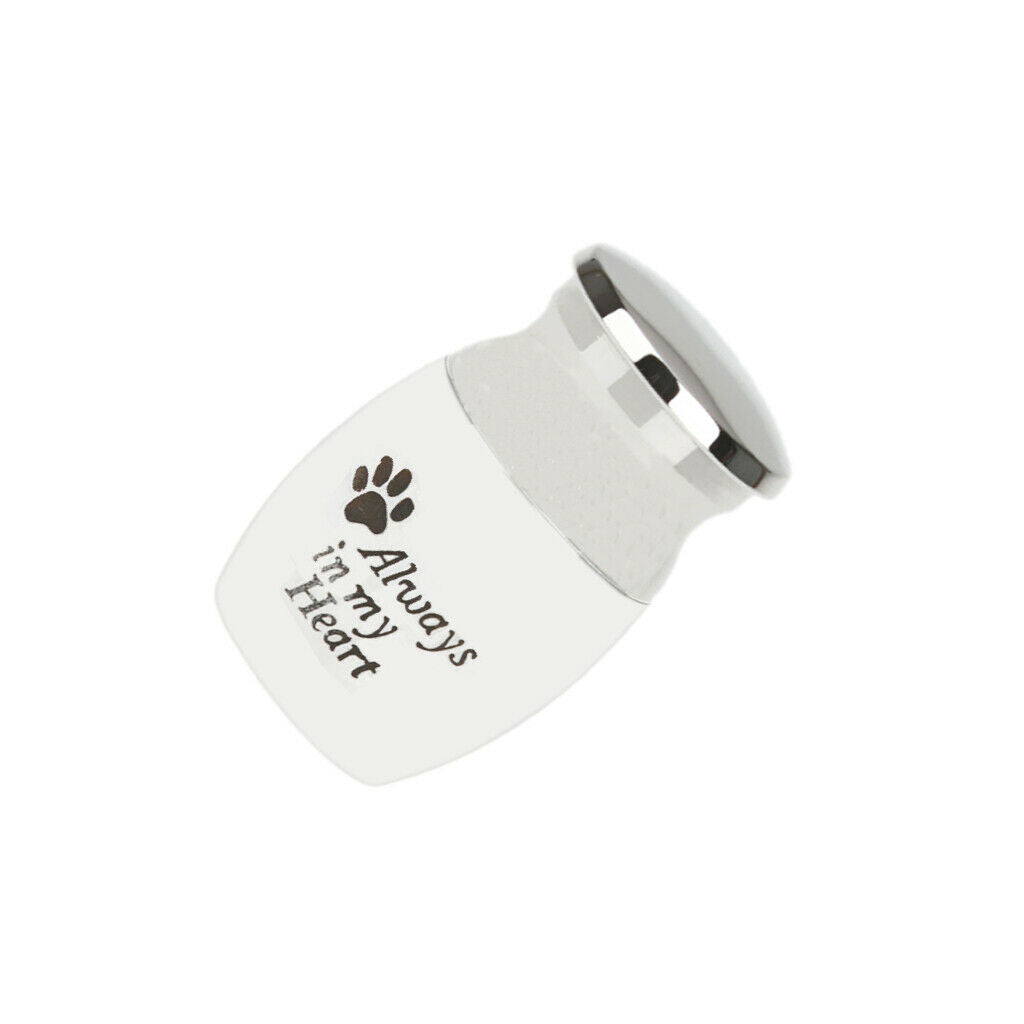Pet Urn Mini Jar-Always In My Heart Paw Print Waterproof Stainless Steel