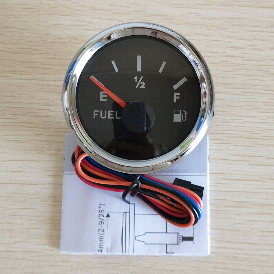Fuel Level Gauge With 6.5 inch Sender 240-33ohms 9-32VDC For Car Boat Motorcycle