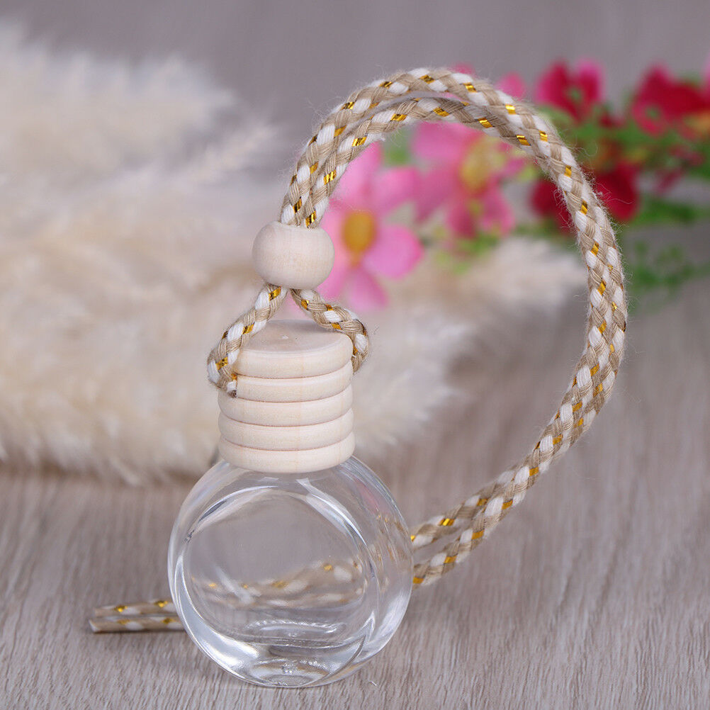 1Pc Car 8ml hanging empty glass perfume bottles pendant car ornament .l8