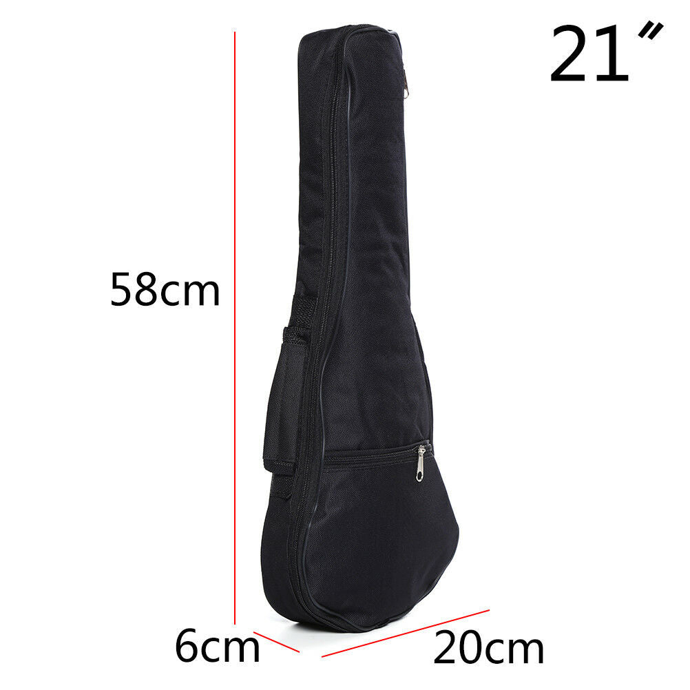 21 inch Ukulele Waterproof Guitar Cover Gig Bag Soft Case Light Gear -BlackJDD