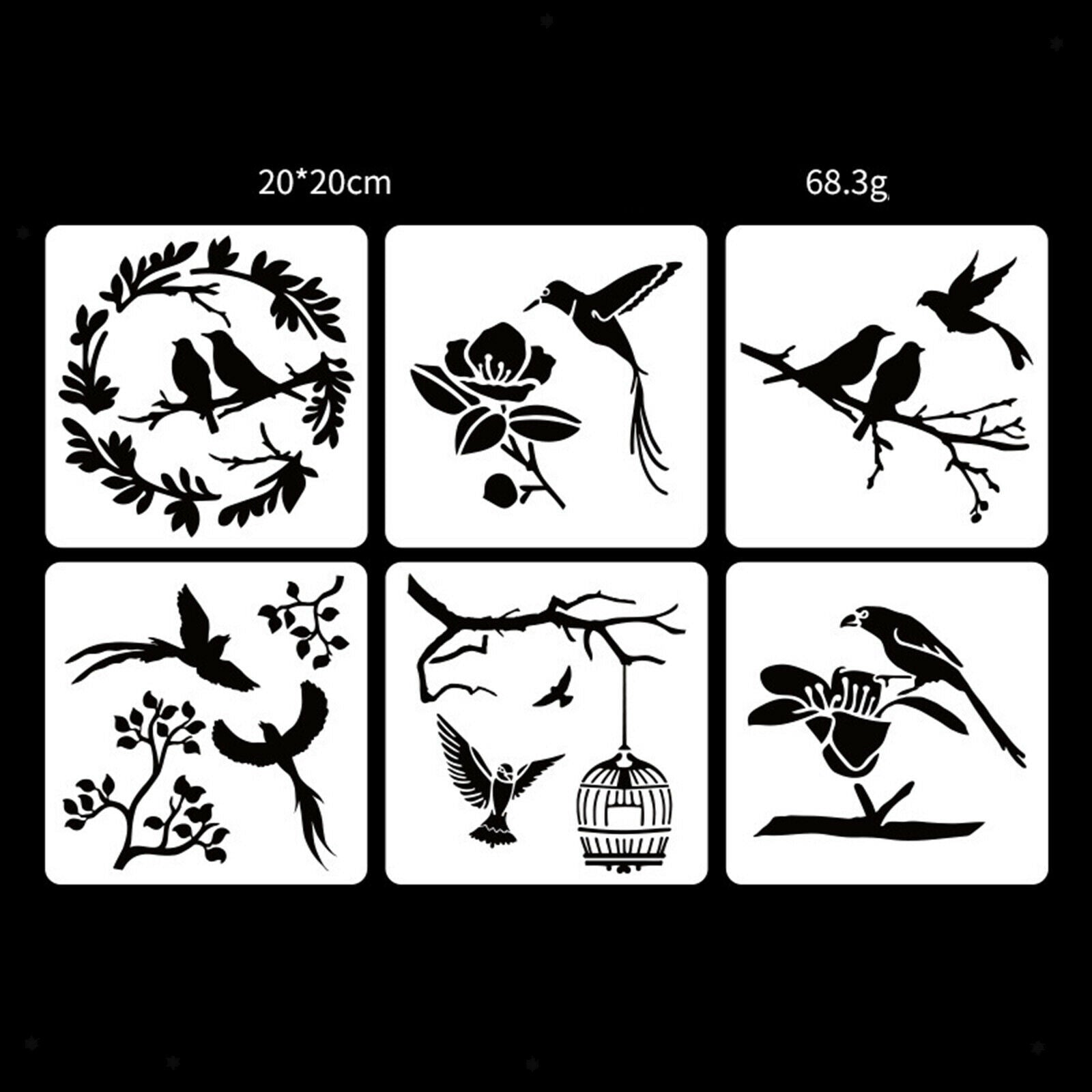 18x Bees Templates Stencils DIY Tile Cake Painting Album Crafts Art Project