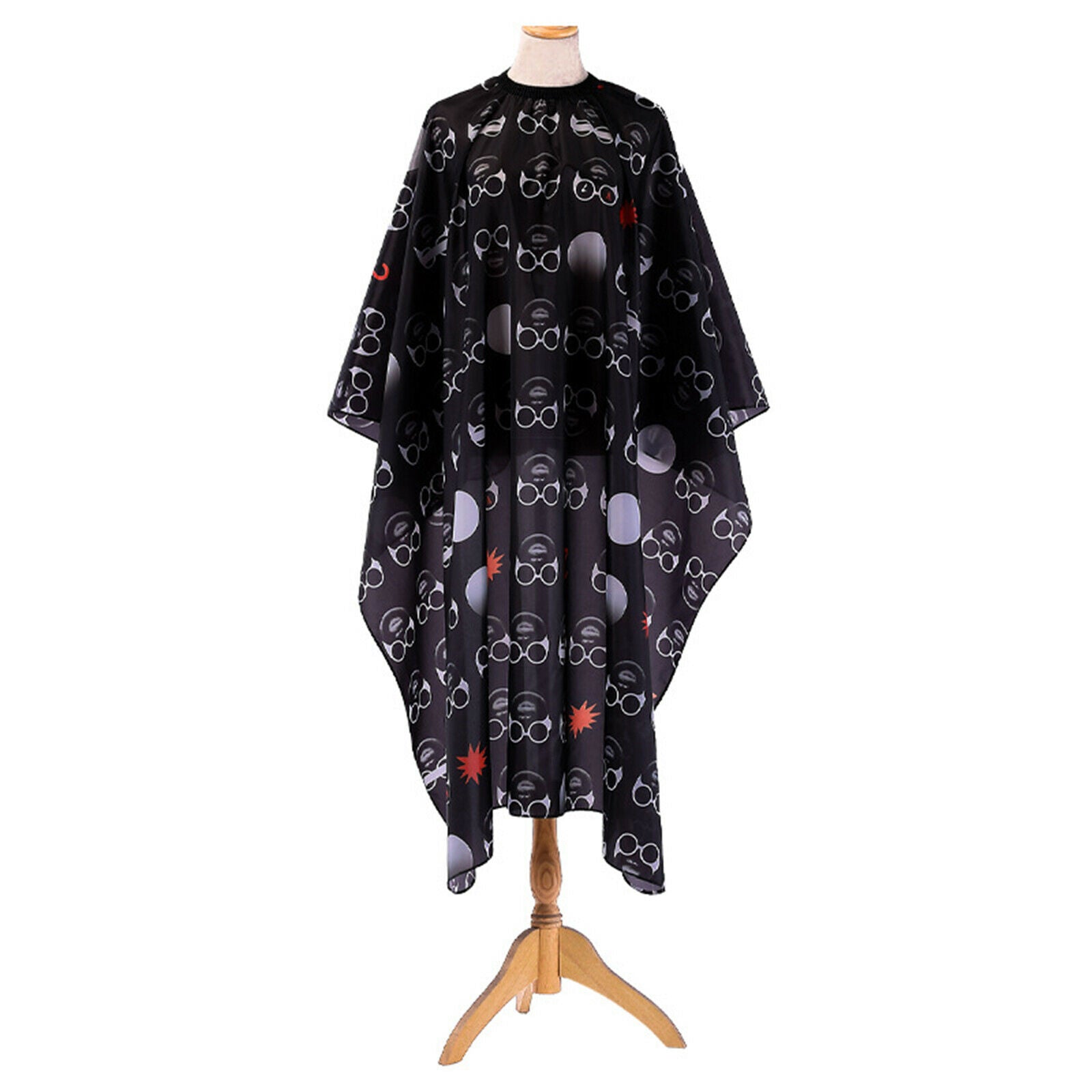 160x140cm Hair Cutting Styling Cape Cloth Glasses Print with Snap for Adults