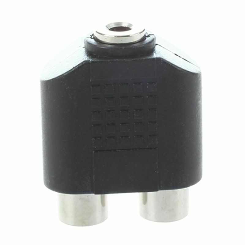 3.5mm Female Jack to Dual RCA Female Phono Adapter Connector A2Z7Z7