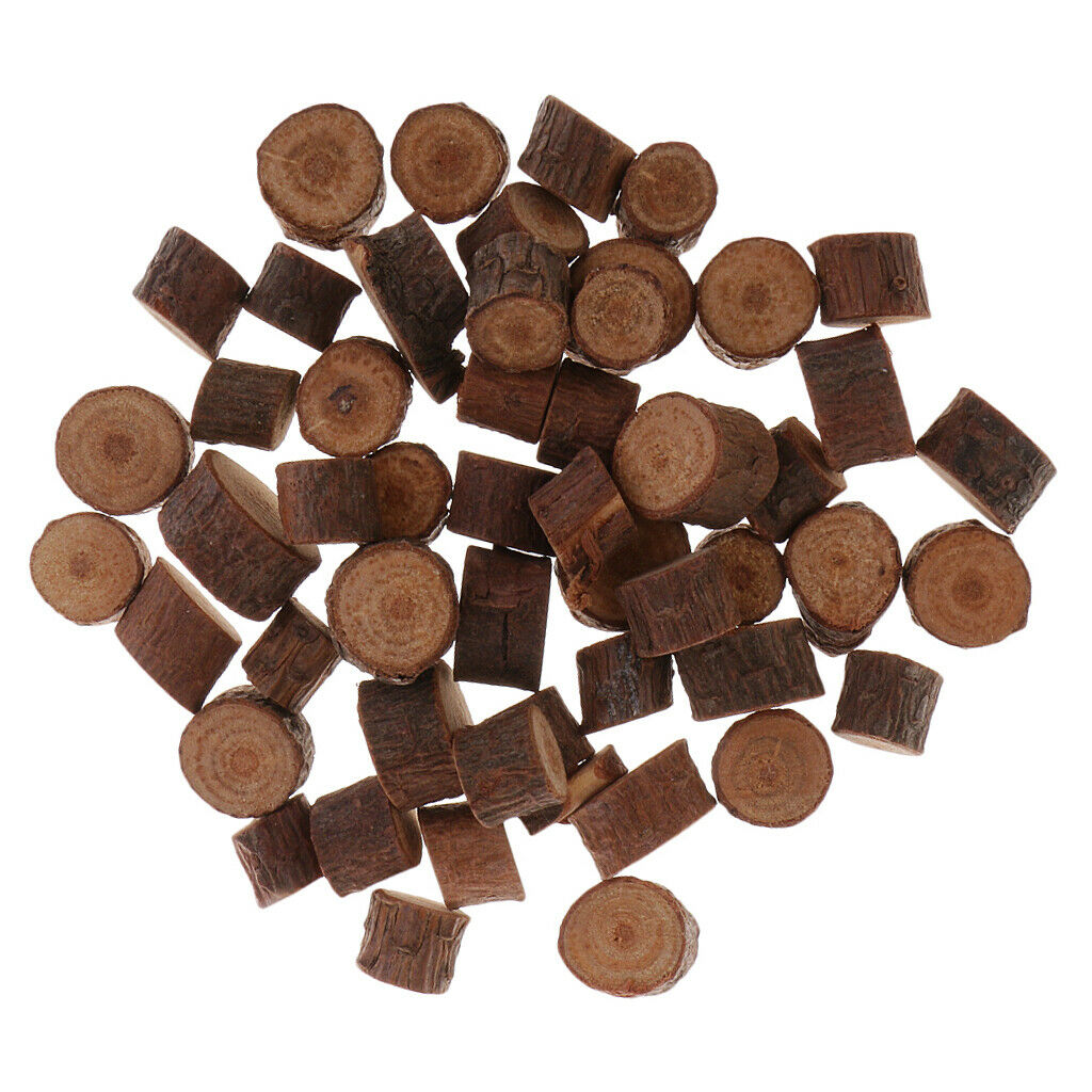 50pcs Wooden Slices Circles DIY Piece for Party Decoration Crafting Supplies