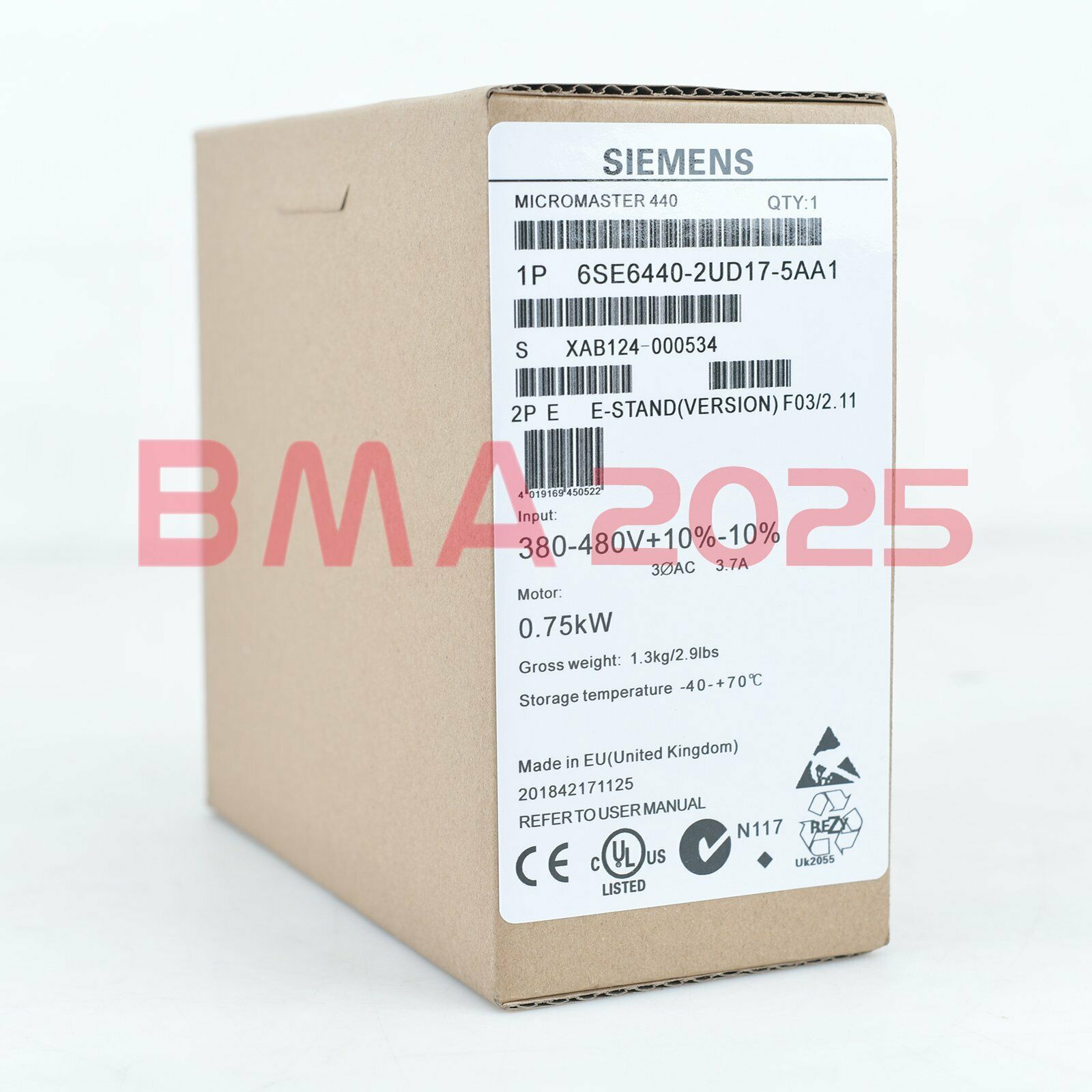 New 6SE6 440-2UD17-5AA1 6SE6440-2UD17-5AA1 1 year warranty DHL free Ship SM9T