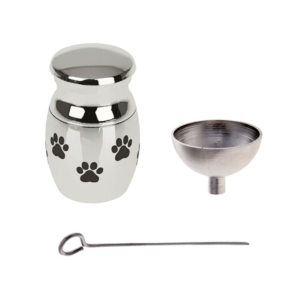 Small Cremation Memorial Keepsake Urn Ash Holder Container Jar(Paw Printed) +