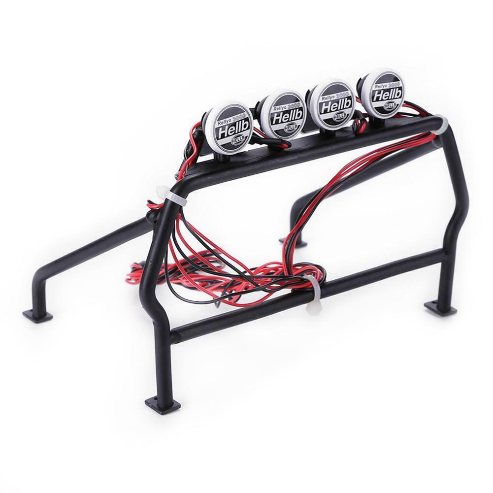 Metal Roll Cages Bucket 6 LED Lights Set for RC4WD 1/10 TF2 Car Accessories @