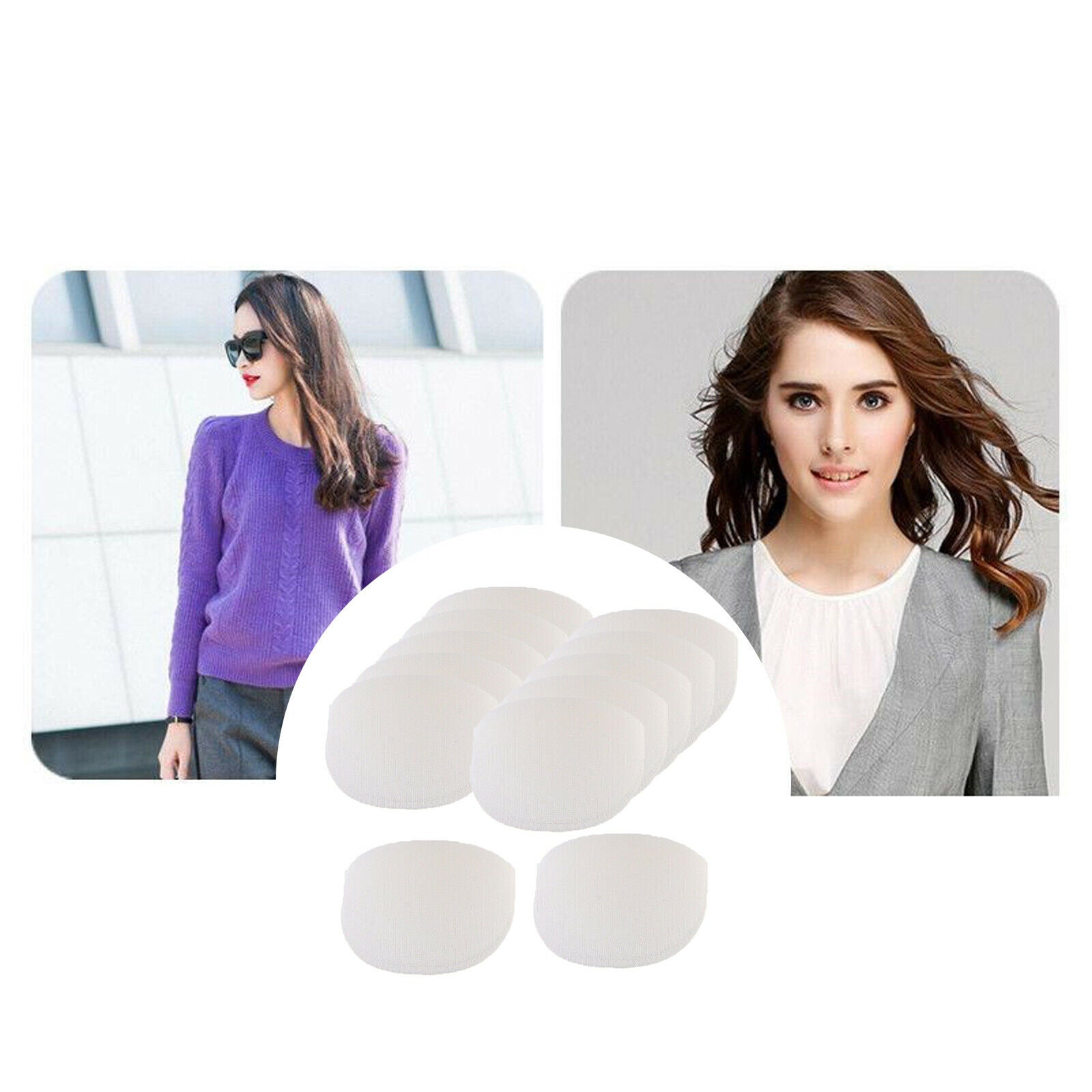 6 Pairs Sponge Shoulder Pads Covered Shoulder Suit Clothes T-Shirt Clothes
