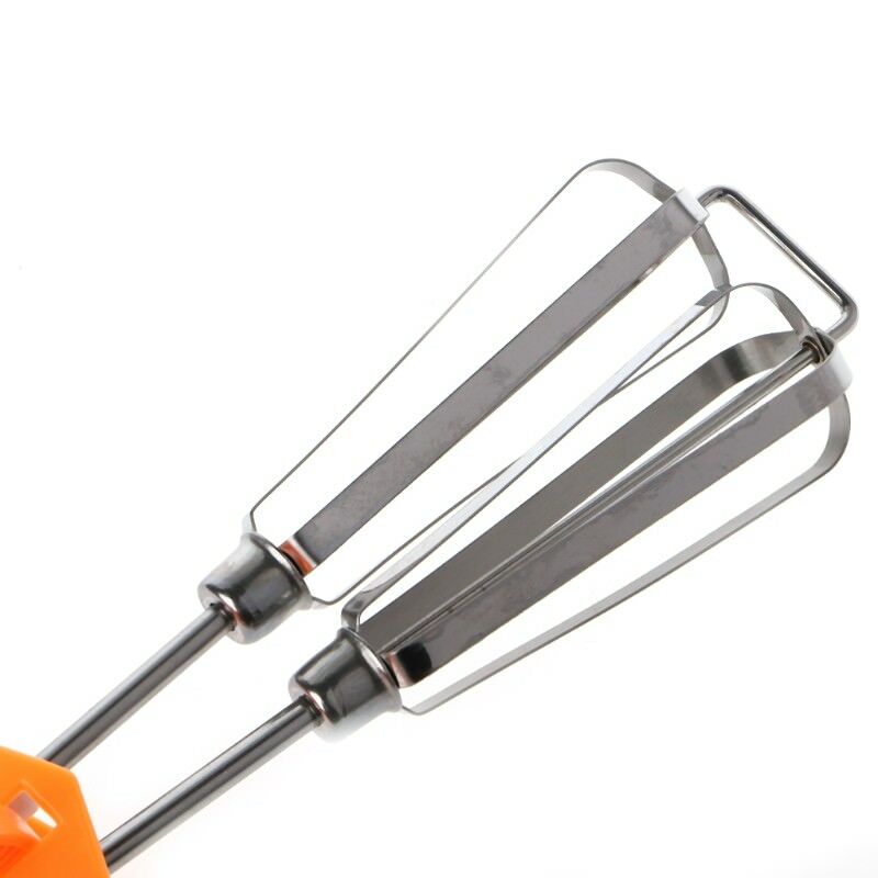 Stainless Steel Rotary Manual Hand Whisk Egg Beater Mixer Blender Kitchen Tools