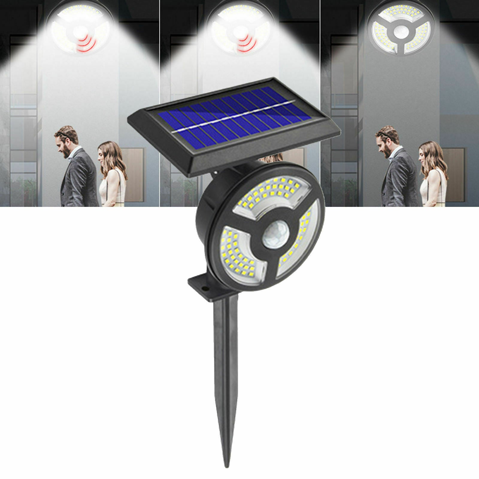 Solar LED Lights Outdoor Security Motion Sensor for Street Garden Path Barn