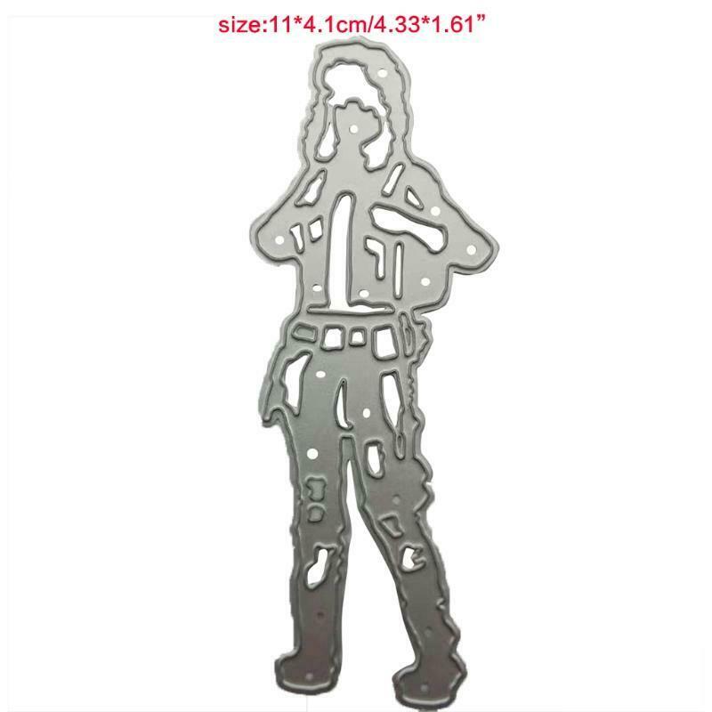 Sport Girl Metal Cutting Dies Stencil DIY Scrapbooking Album Paper Card Template