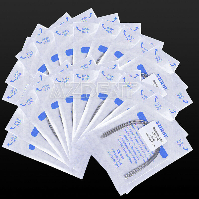 50X Dental Orthodontic Stainless Natural Rectangular Arch Wires 016*016 Lower