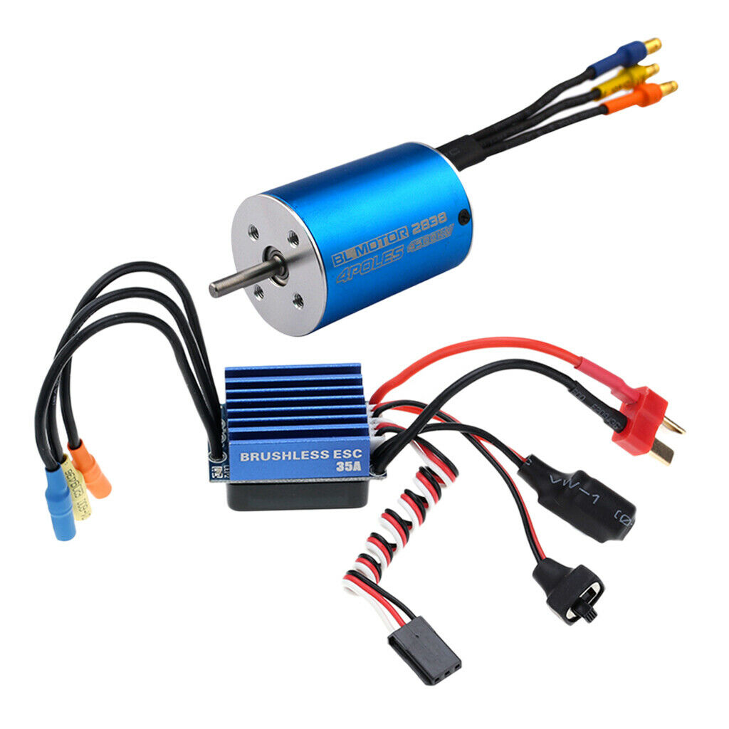Super 2838 4P Brushless Motorcycle Brushless with 35A Controller for Car