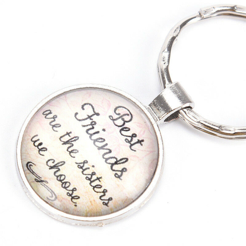 Best Friends Keychain Friendship Jewelry Metal Best Friend Pendant Key Rin.l8