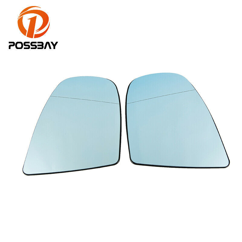 Pair Door Side Rearview Mirror Glass Heated Left Right Fits BMW X5 X6 2007-2014