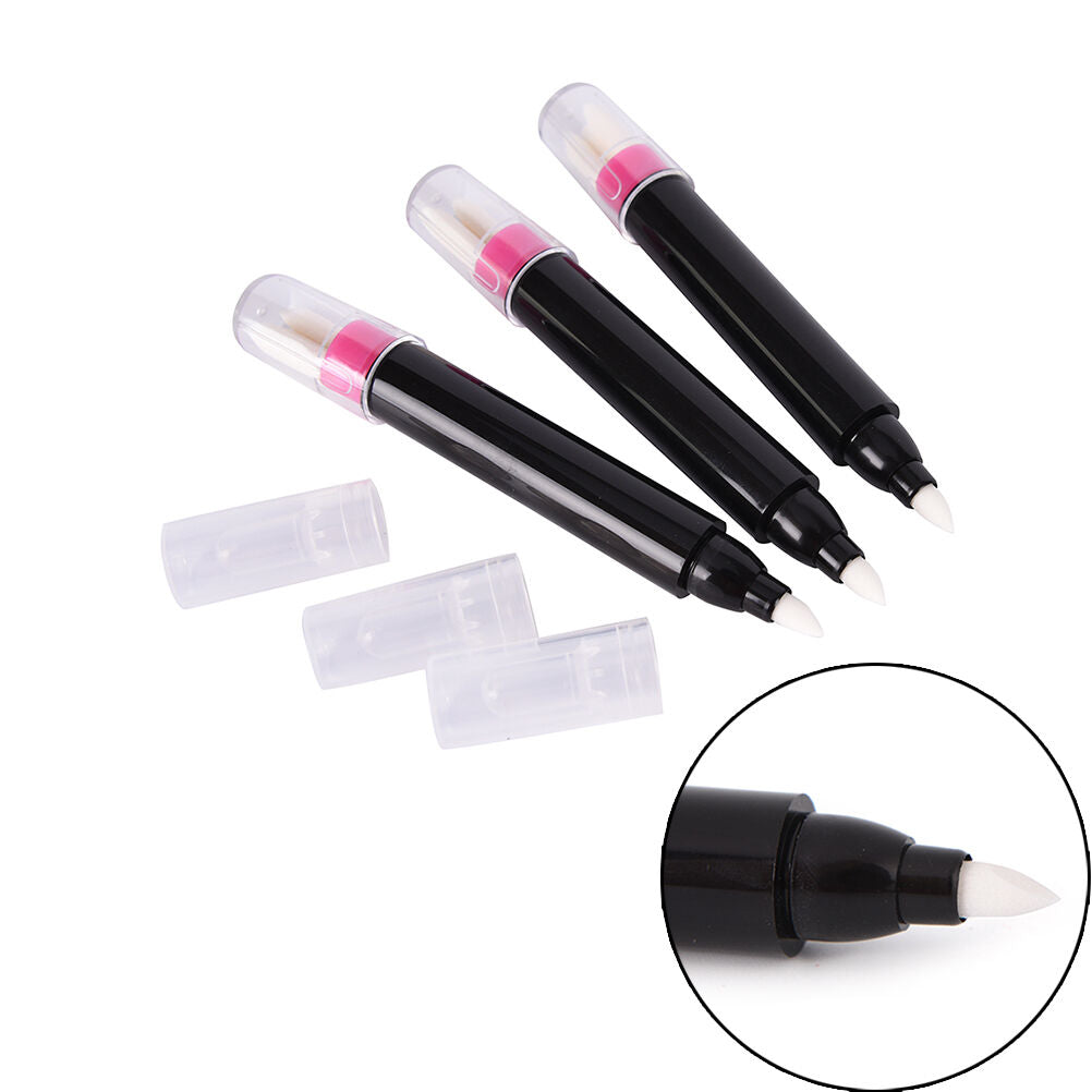Refillable Nail Polish Edge Corrector Remover Pen 3 Spare Tips Art Manicure A NC