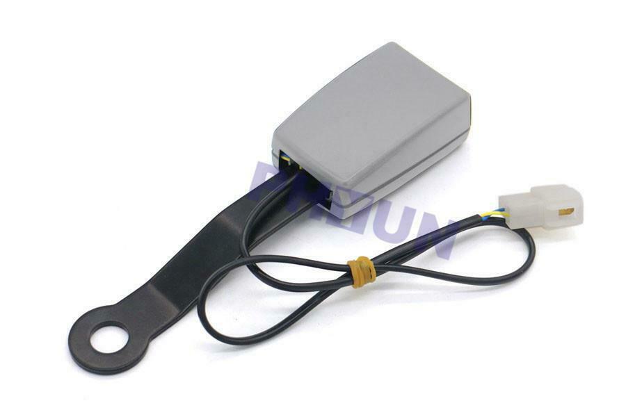 Grey 7/8 " Camlock Auto Car Front Seat Belt Lock Buckle with Warning Cable