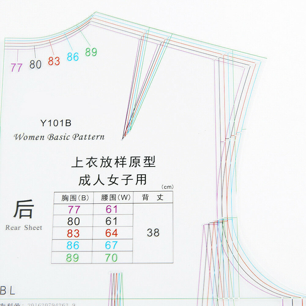 1:1 Clothes Design Ruler Drafting Template Japanese Womens Prototype Tool Craft