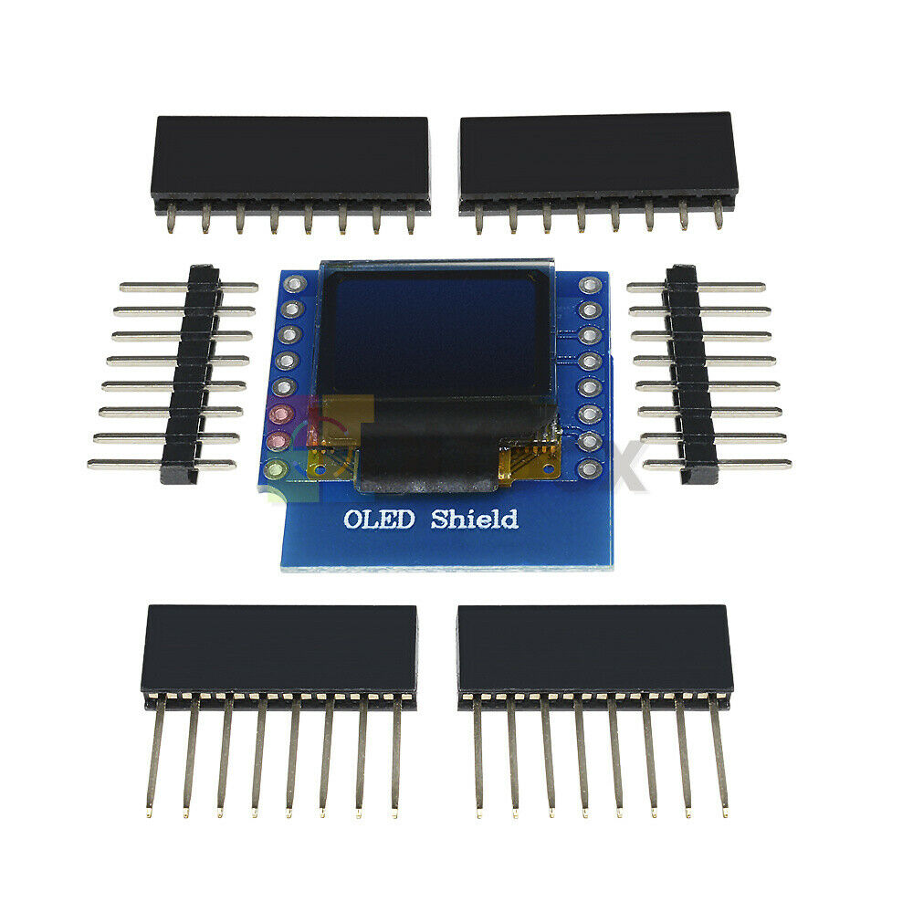 2PCS 0.66" D1 Mini OLED Display SSD1306 64x48 Shield for ESP8266 Arduino NodeMcu