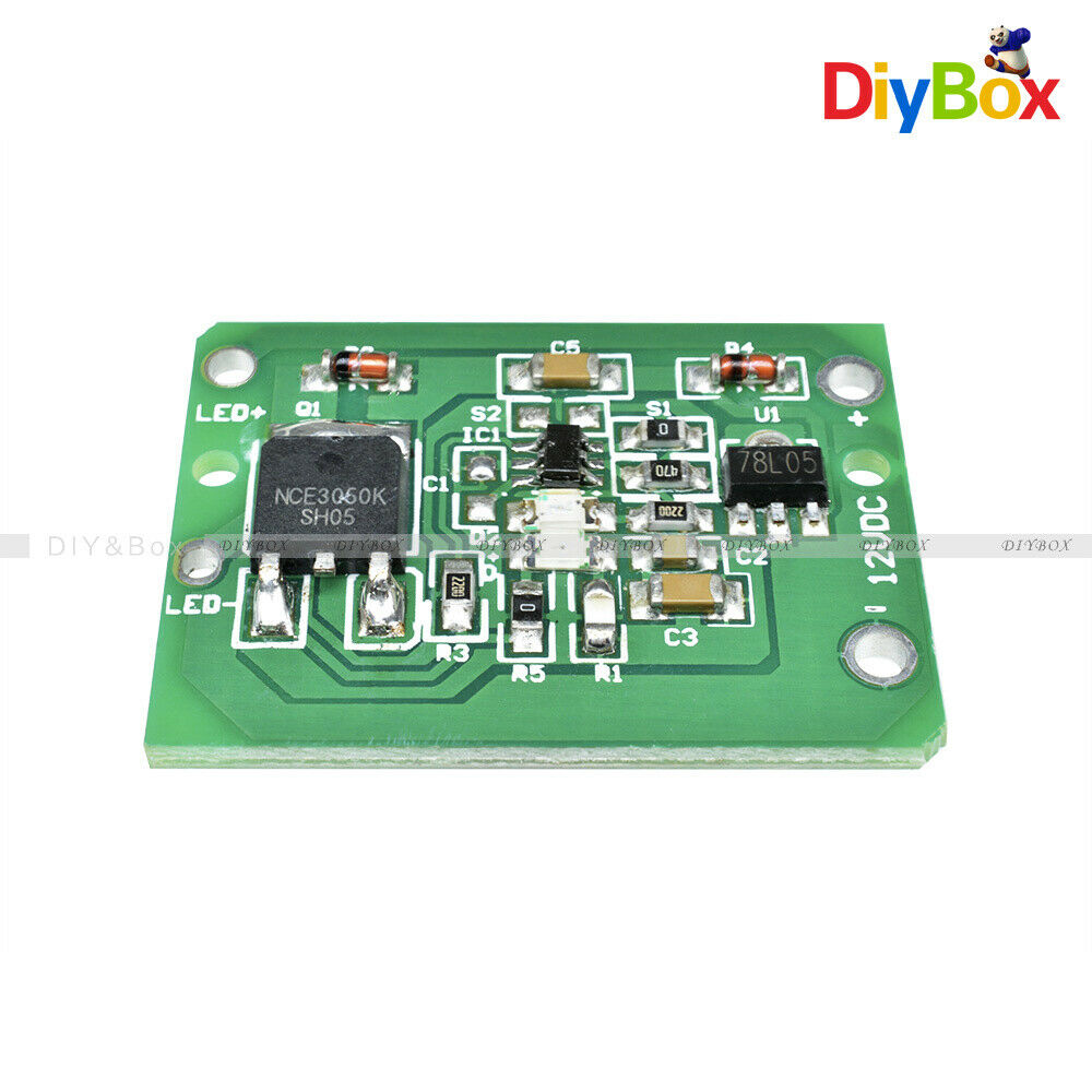 3A DC 6-20V Capatitive Touch Switch Dimmer Push Button Key Latch Relay Module