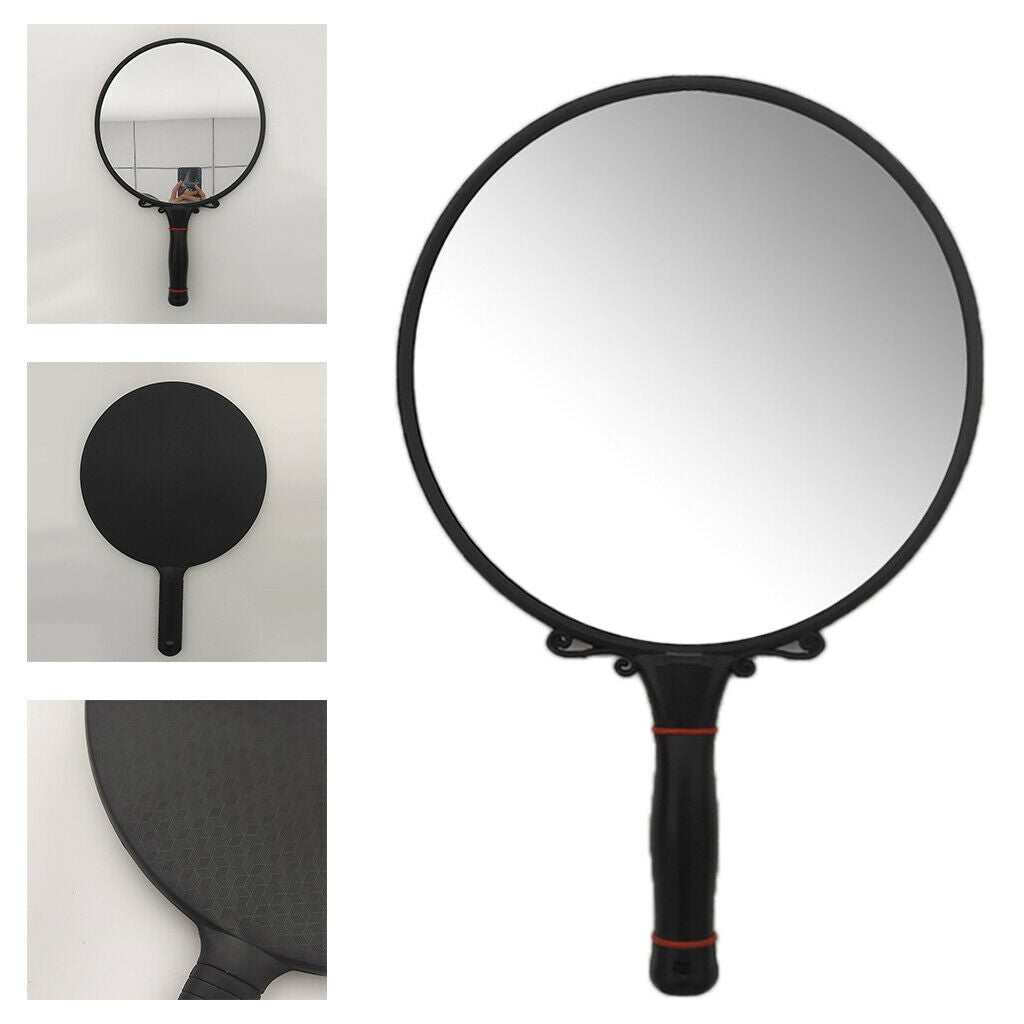 Round Hand Mirror Handheld Mirror with Handle for Hairdressers Large Viewing