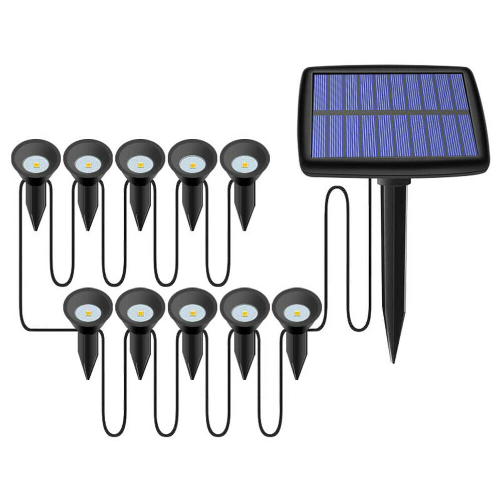 Solar LED Lawn Light Set Garden Landscape Lamp Waterproof Spotlights Pathway LIN