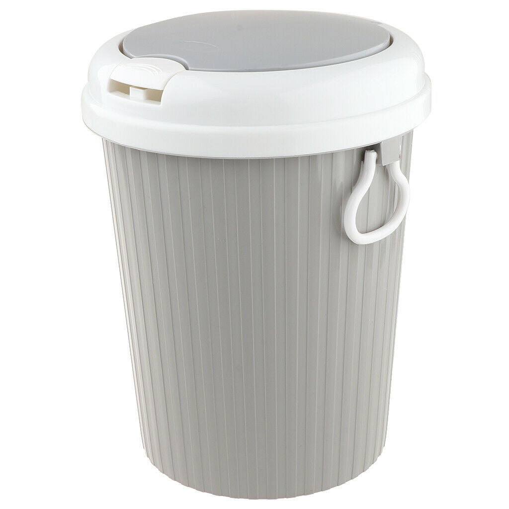 2Pcs 7.48"x12.60" L Household Kitchen Bedroom Trash Can Garbage Bin with Lid