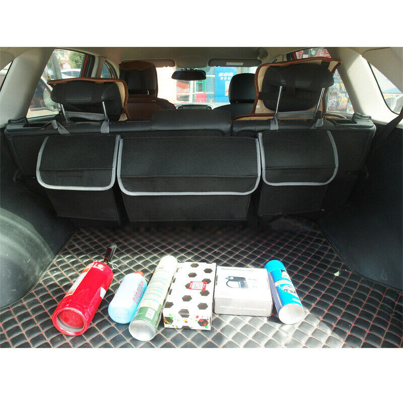 1X Black High Capacity Multi-use Car Truck Seat Back Cargo/ Trunk Organizers Bag