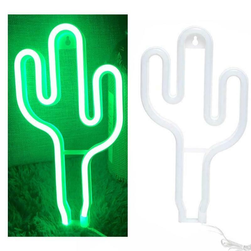 Cactus Neon Sign Light for Wall Decor USB or Battery Operated Living Room Decor