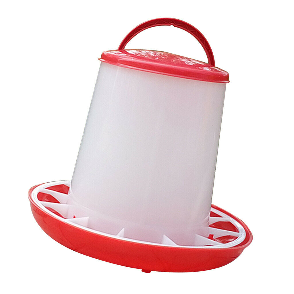 Plastic Chick Feeder Domestic Fowl Poultry Feeding Supplies 1.5kg with Lid