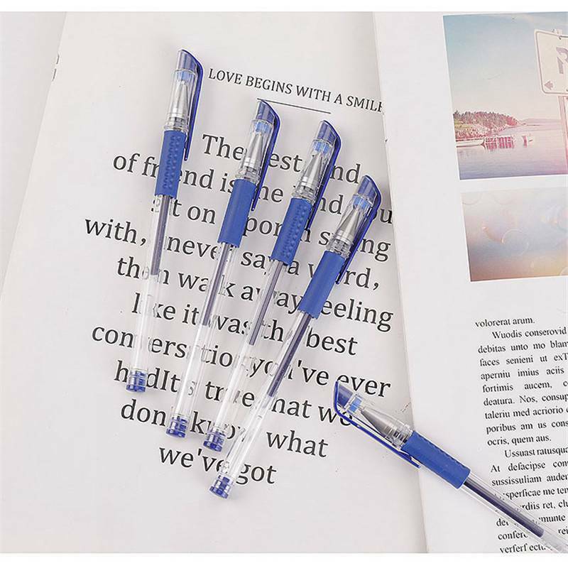 Excellent Writing 5pcs Ink gel Black neutral pen 0.5mm Smooth Black Ink Comfort