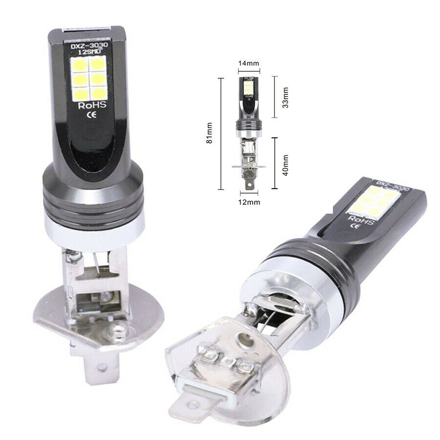 2Pcs Xenon White H1 Car Headlight/Fog Light Bulbs Driving DRL Lamp 110W 6000K