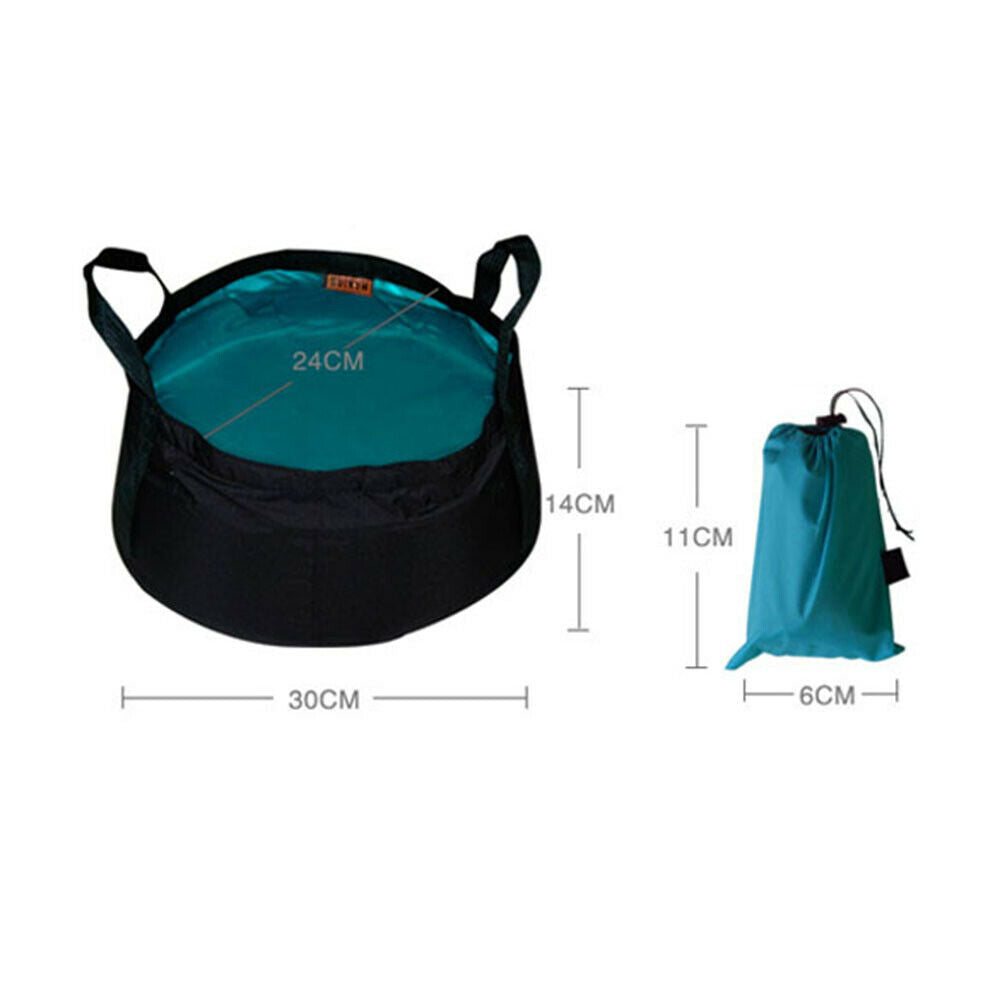 Waterproof Cloth Portable Collapsible Water Pot Camping Bucket Washing Basin