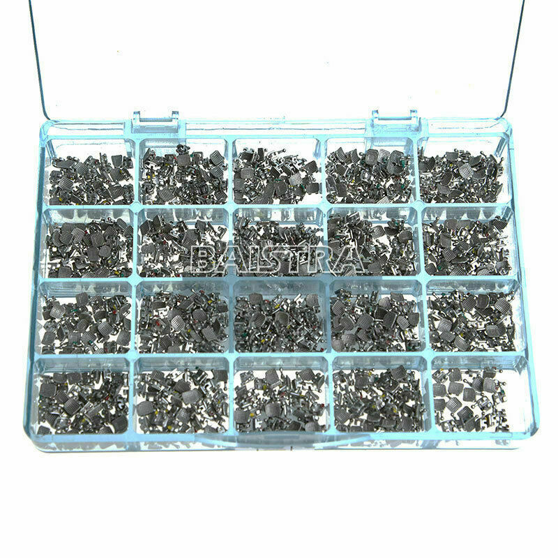 1000pcs AZDENT Dental Orthodontic Brackets Braces Mini MBT 022 Hooks 3-4-5