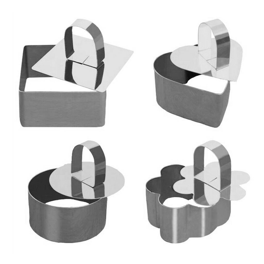 Round Stainless Steel Mousse Cake   Mold Dessert Pastry Cutter Mould