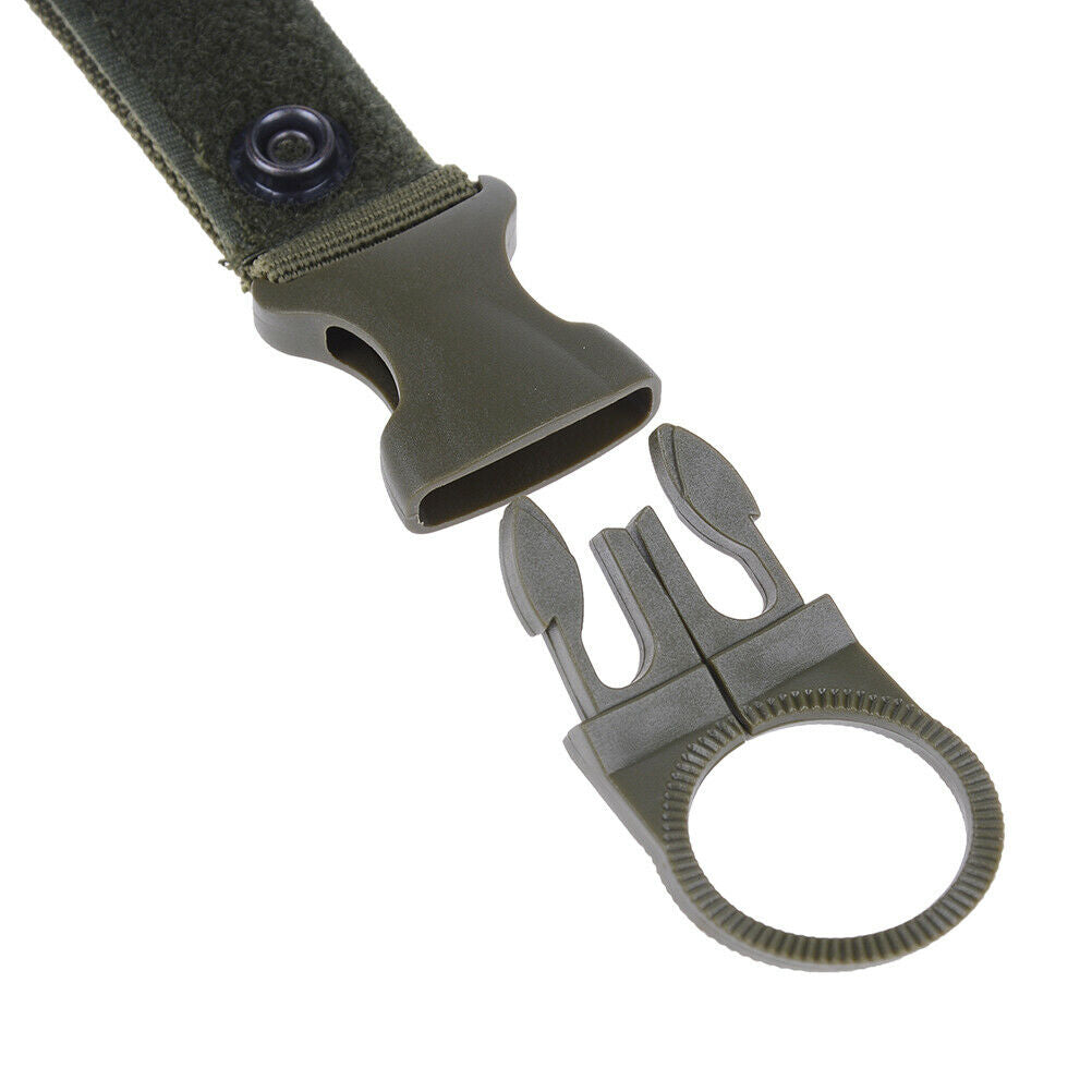 2*Outdoor Durable Water Bottle Holder Carabiner Clip Camping Hiking Buckl.l8
