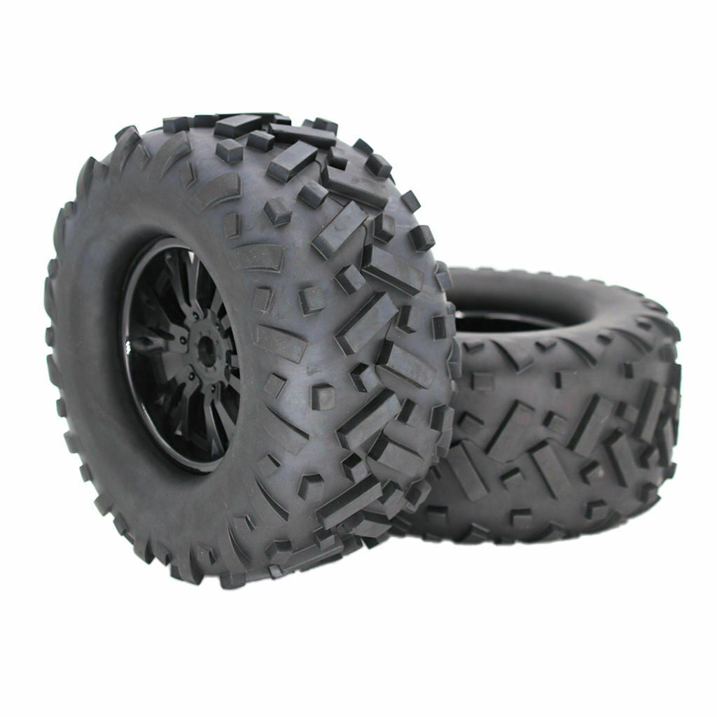 2PCS RC 170mm Rubber Tyre Set for 1/8 RC Monster Car Truck Spare Parts