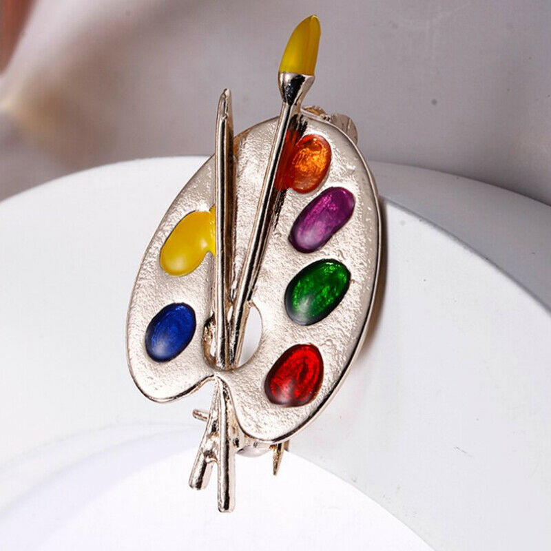 Draw Palette Brooch Creative Rhinestone Pins And Brooches Women And Men P.l8
